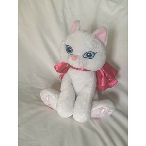 Animated Plush Singing White Cat Pink Bow* Sings L.O.V.E *